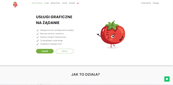 Strona usług graficznych na żądanie